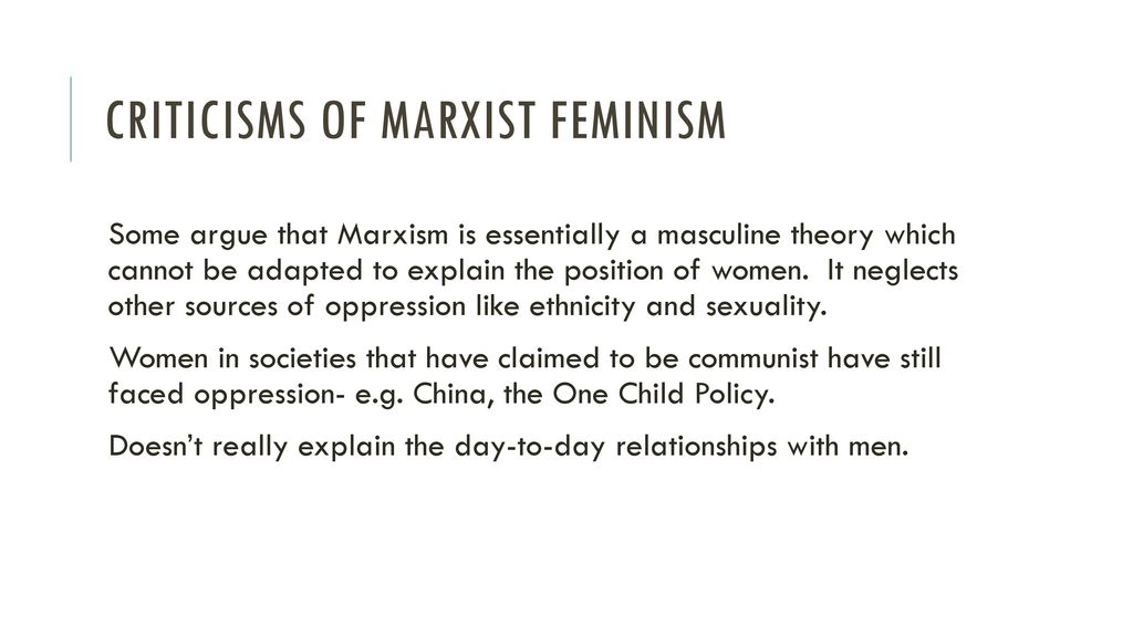 Similarities and differences between marxism and feminism